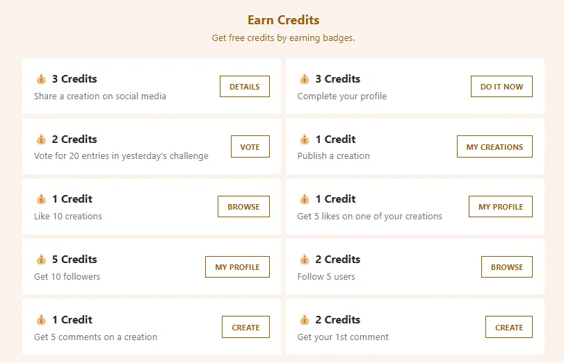 Earn Credits for FREE